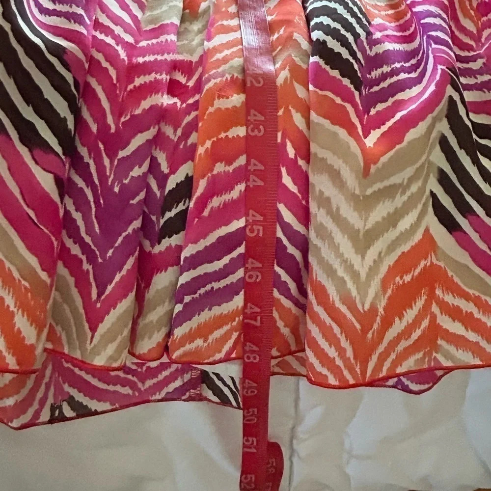 Trina Turk Silk Halter Ruched Maxi Dress Ruffle bottom NEW Size 12 - Picture 10 of 10